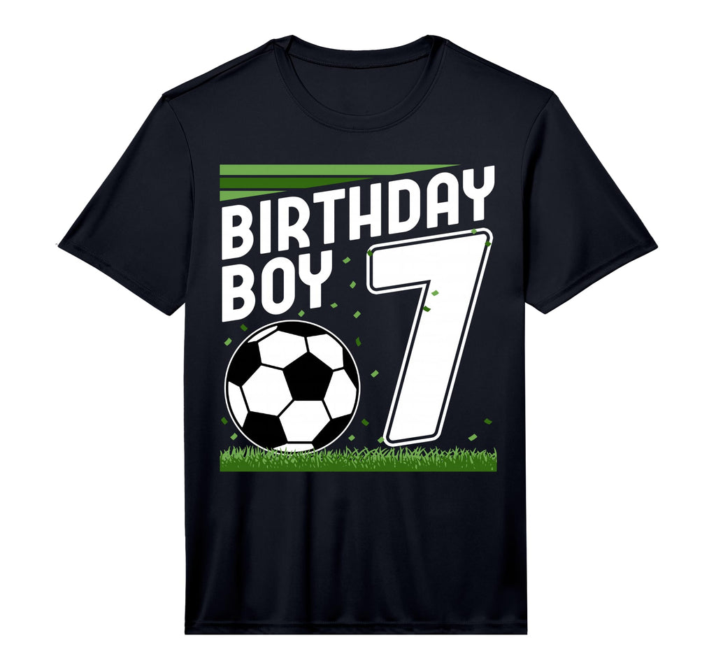 7 Years Old Birthday Soccer Player T-Shirt - Minimalist Print for Adults