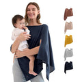 Momcozy Nursing Cover for Breastfeeding, Breathable Soft Privacy Poncho, Multi-Use Stroller Cover, Baby Blanket, and Stylish Scarf, Portable, Includes Laundry Bag