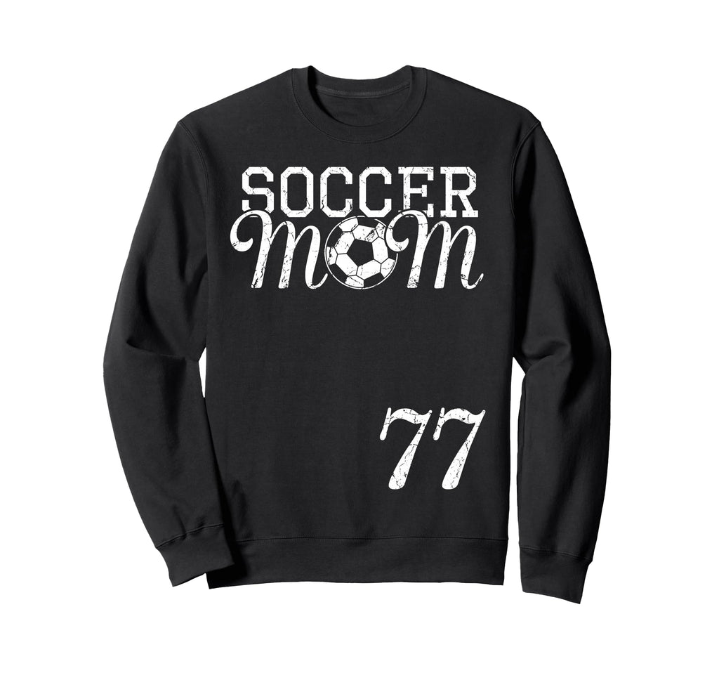Soccer Mom Jersey Number 77 Sweatshirt - Minimalist Print Men Women