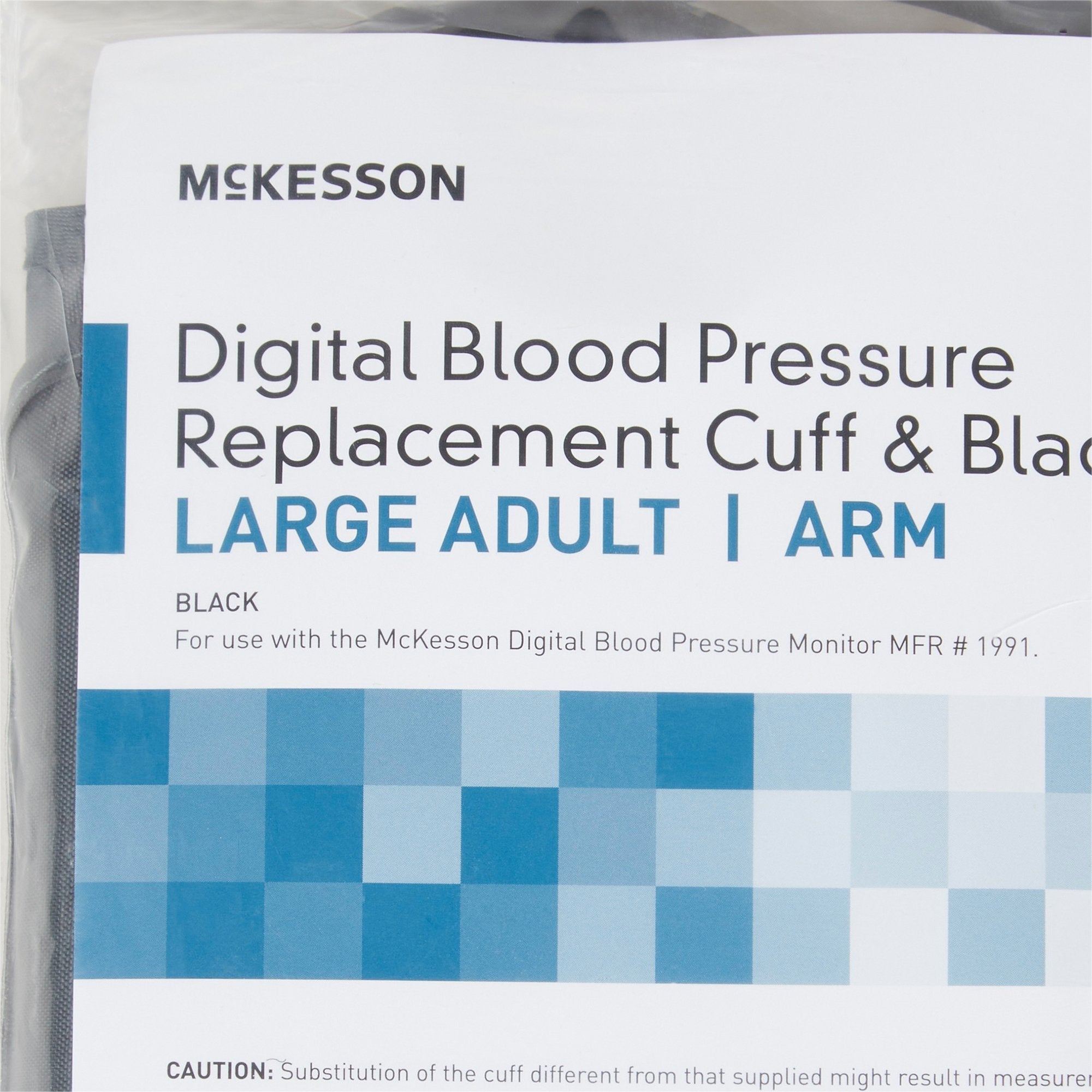 McKesson Reusable Blood Pressure Cuff, Large, Black 1992