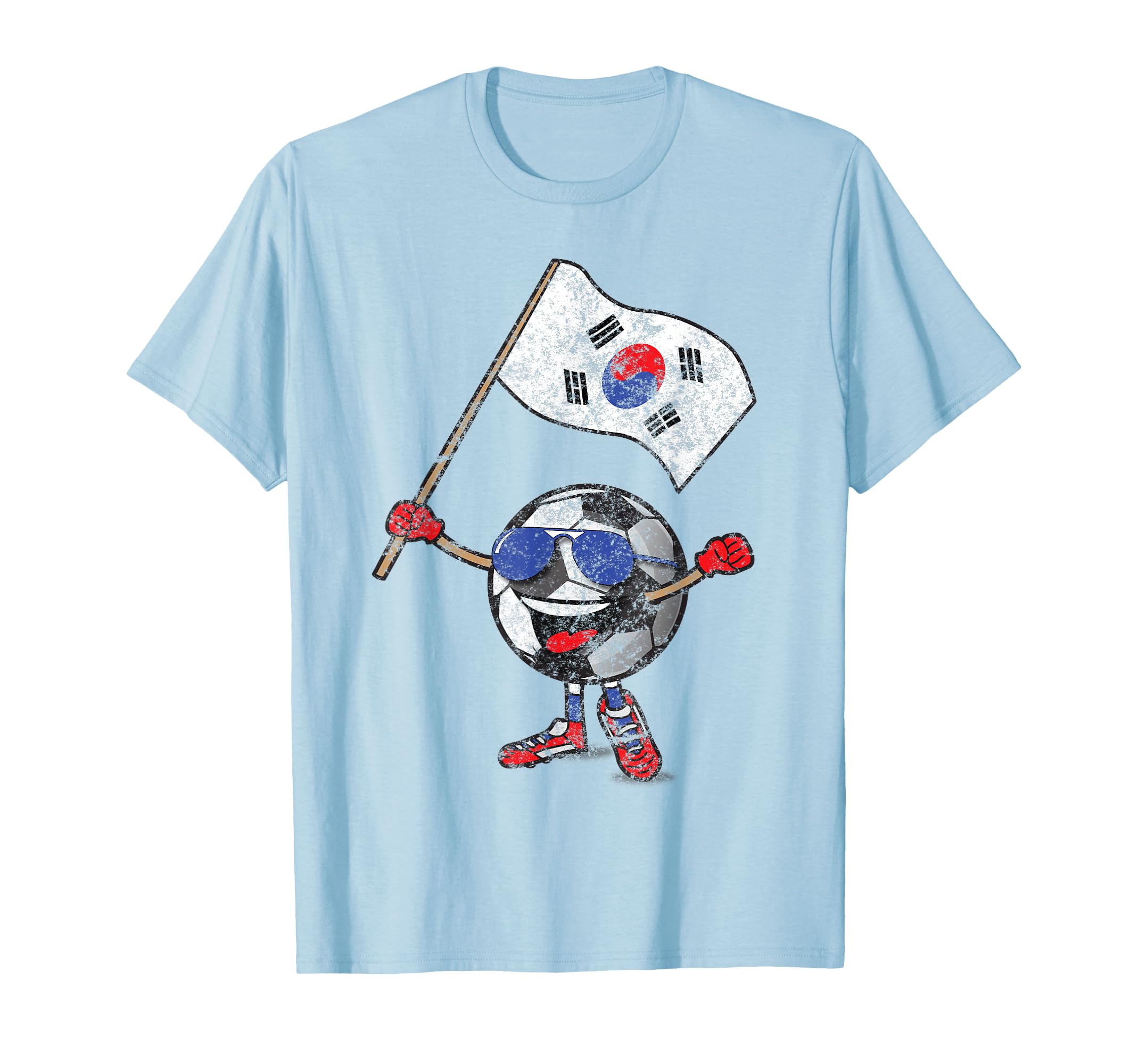 South Korea Soccer Ball Football T-Shirt - Casual Everyday Wear Unisex
