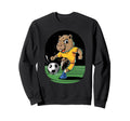 Funny Capybara Soccer Lover Animal Sweatshirt - Trendy Graphic for Adults