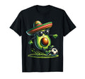 Funny Avocado Playing Soccer Cinco De T-Shirt - Custom Art Print Men Women