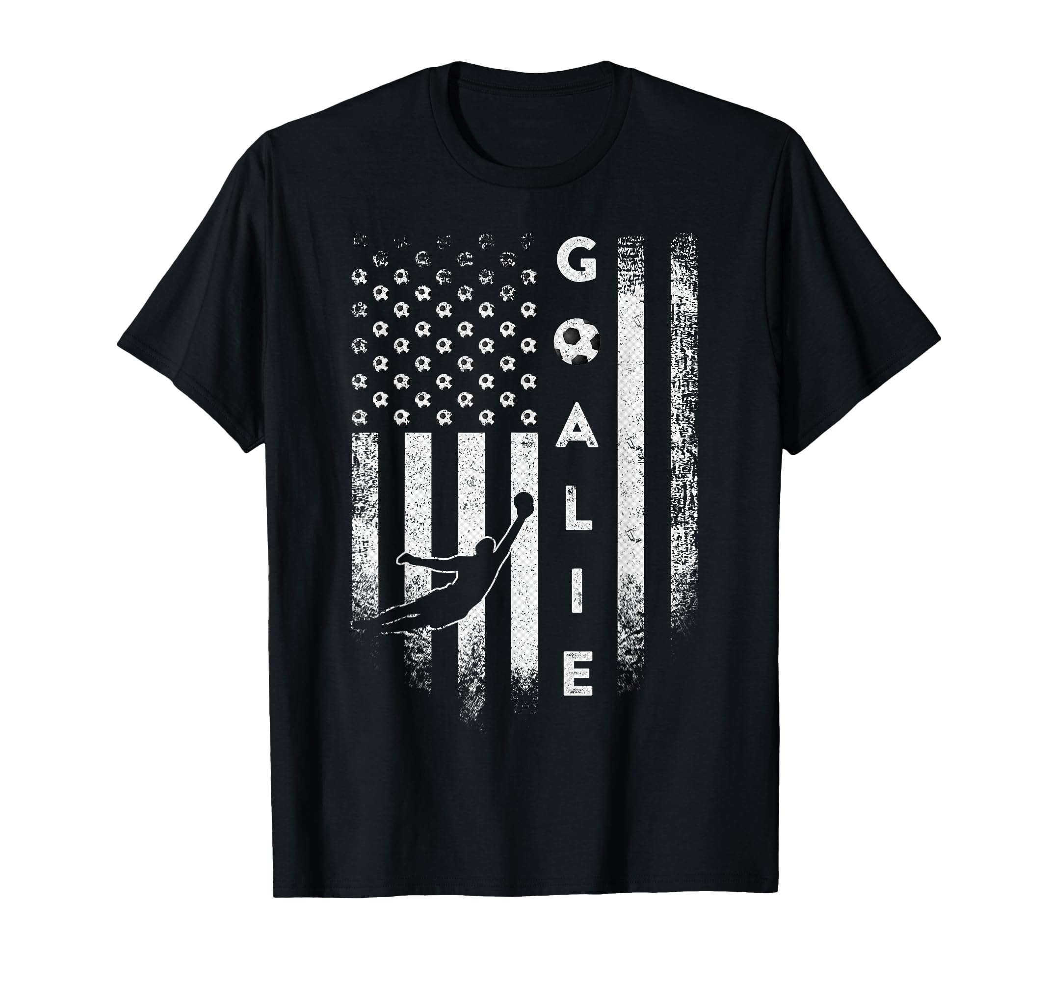 Usa Flag Soccer Goalie Football T-Shirt - Streetwear Style Men Women