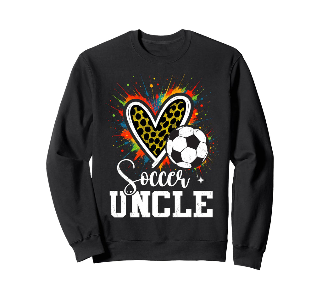 Soccer Uncle Leopard Heart Sweatshirt - Custom Art Print for Adults