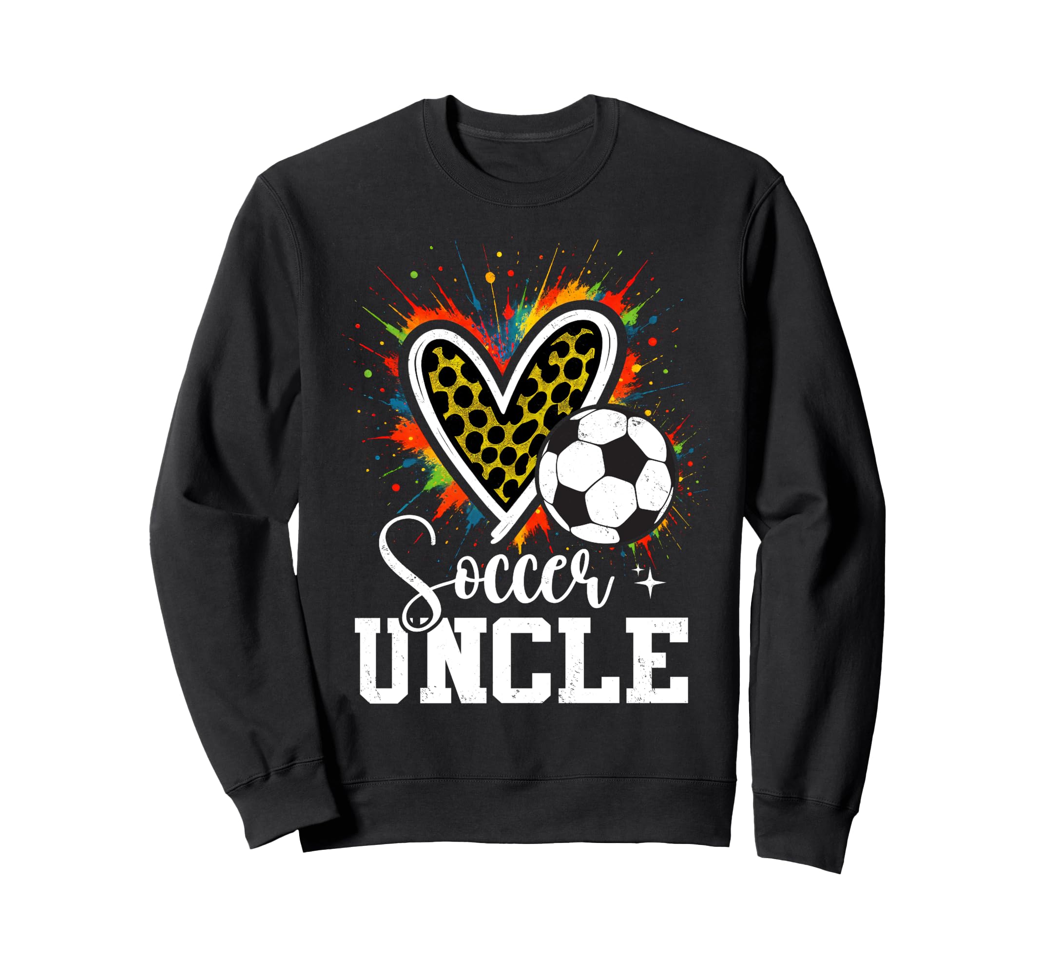 Soccer Uncle Leopard Heart Sweatshirt - Custom Art Print for Adults