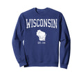 Wisconsin Wi Old Sports Gift Sweatshirt - Custom Art Print Unisex