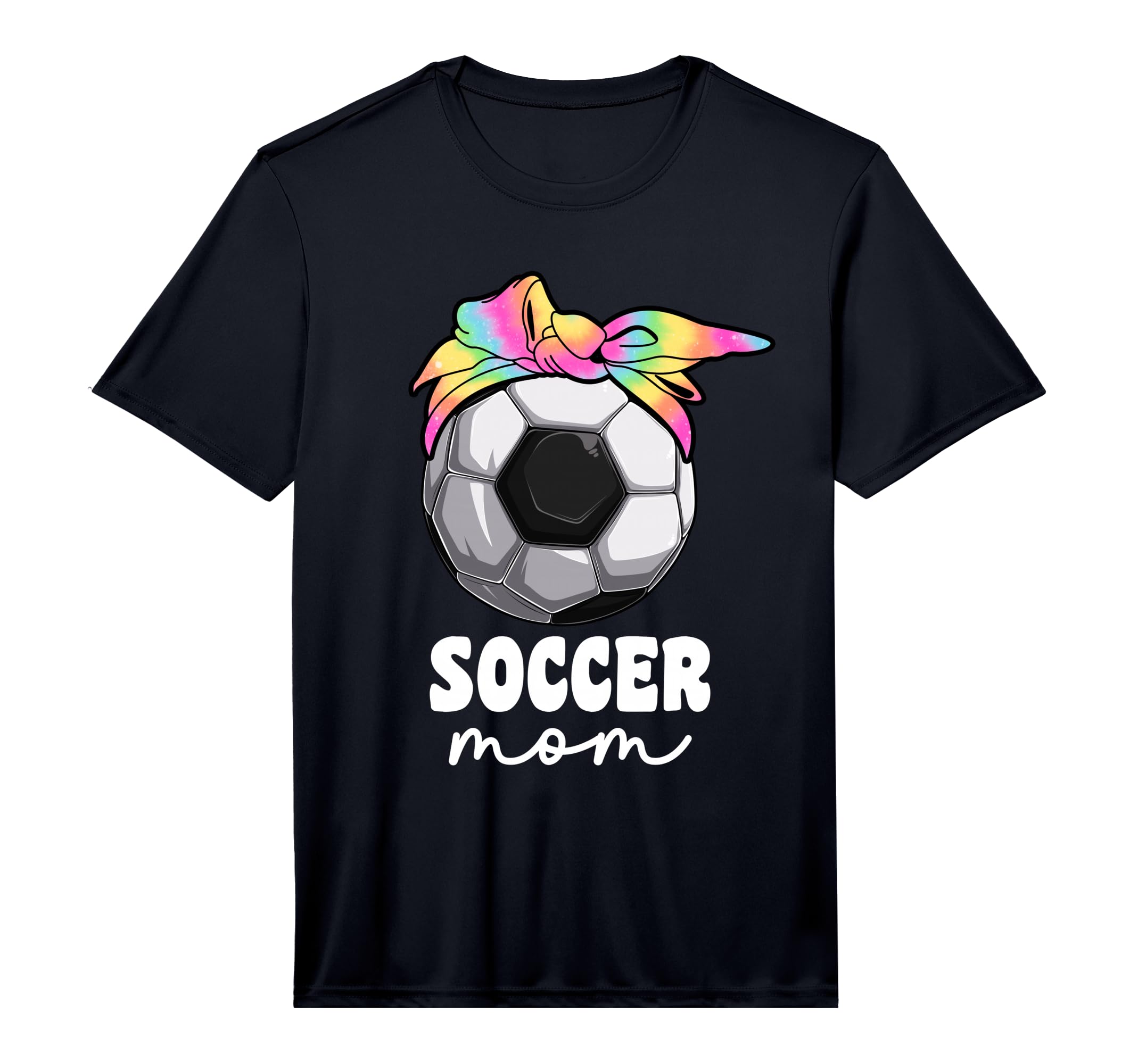 Proud Soccer Mom Mama Tie Dye Soccer T-Shirt - Minimalist Print for Adults