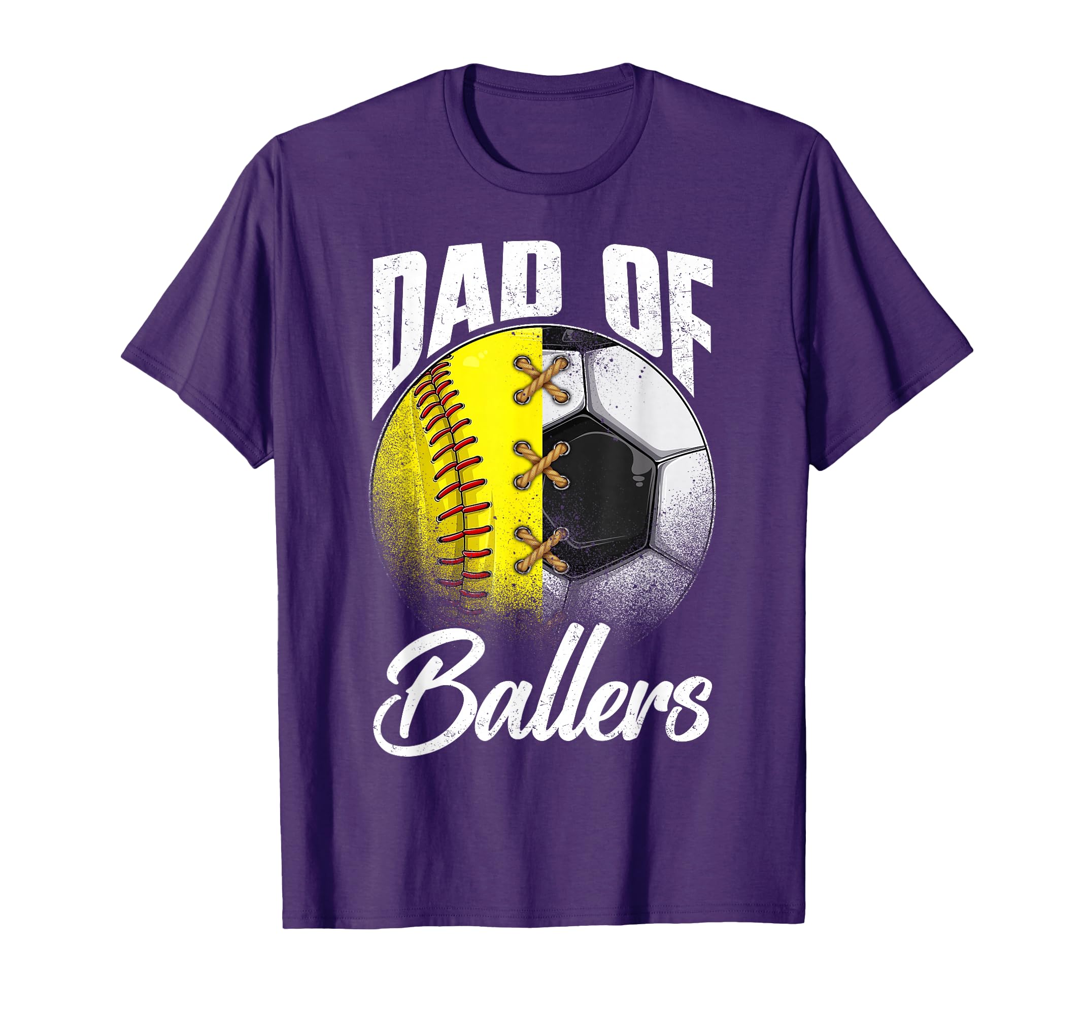 Dad Ballers Soccer Softball Lover Fan T-Shirt - Trendy Graphic Men Women