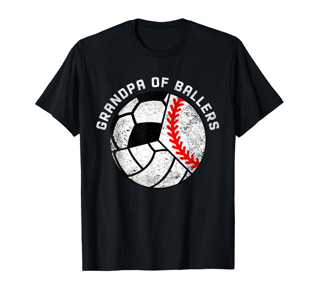 Grandpa Ballers Funny Baseball T-Shirt - Graphic Print Men Women
