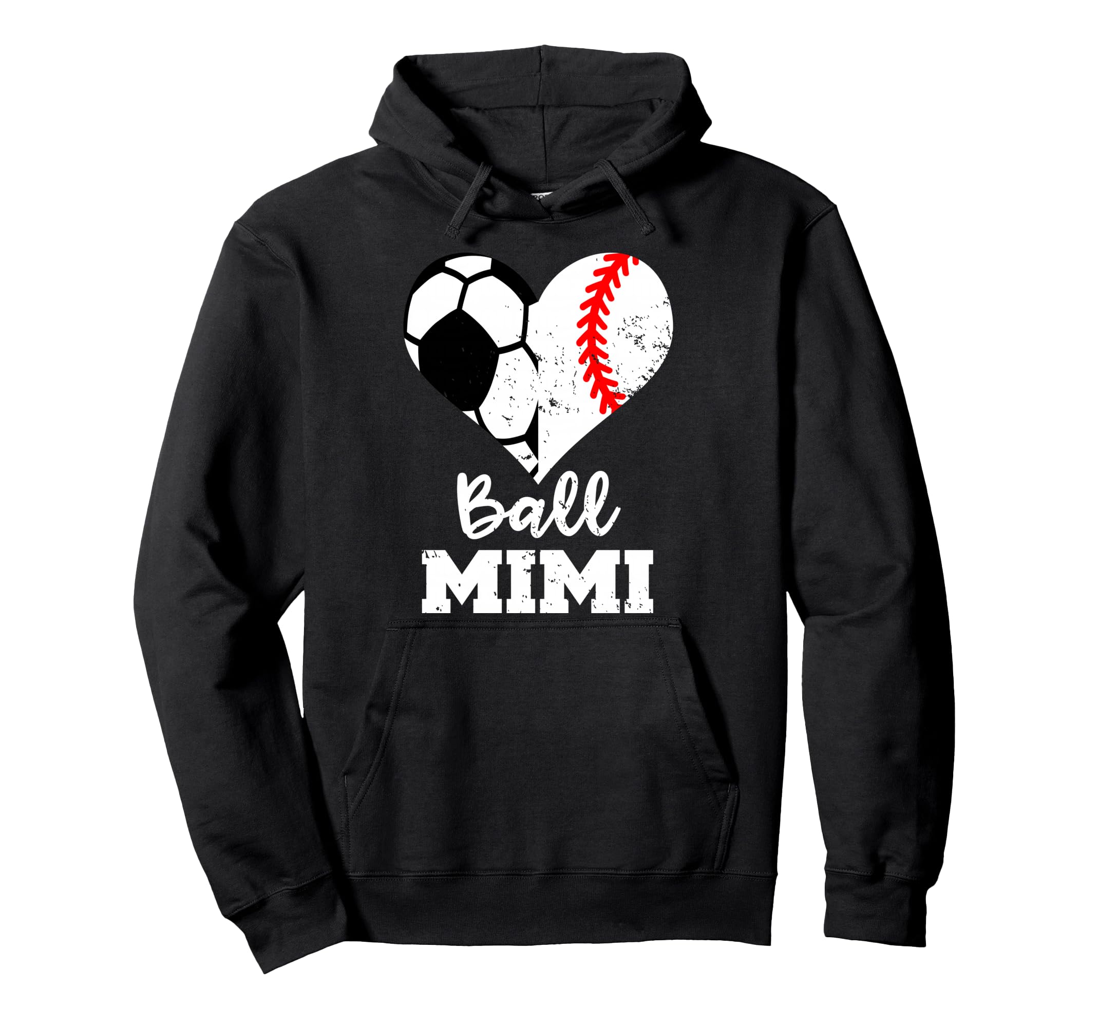 Ball Mimi Funny Soccer Baseball Heart Hoodie - Custom Art Print Men Women