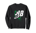 18Th Birthday Soccer Player Sweatshirt - Minimalist Print for Adults