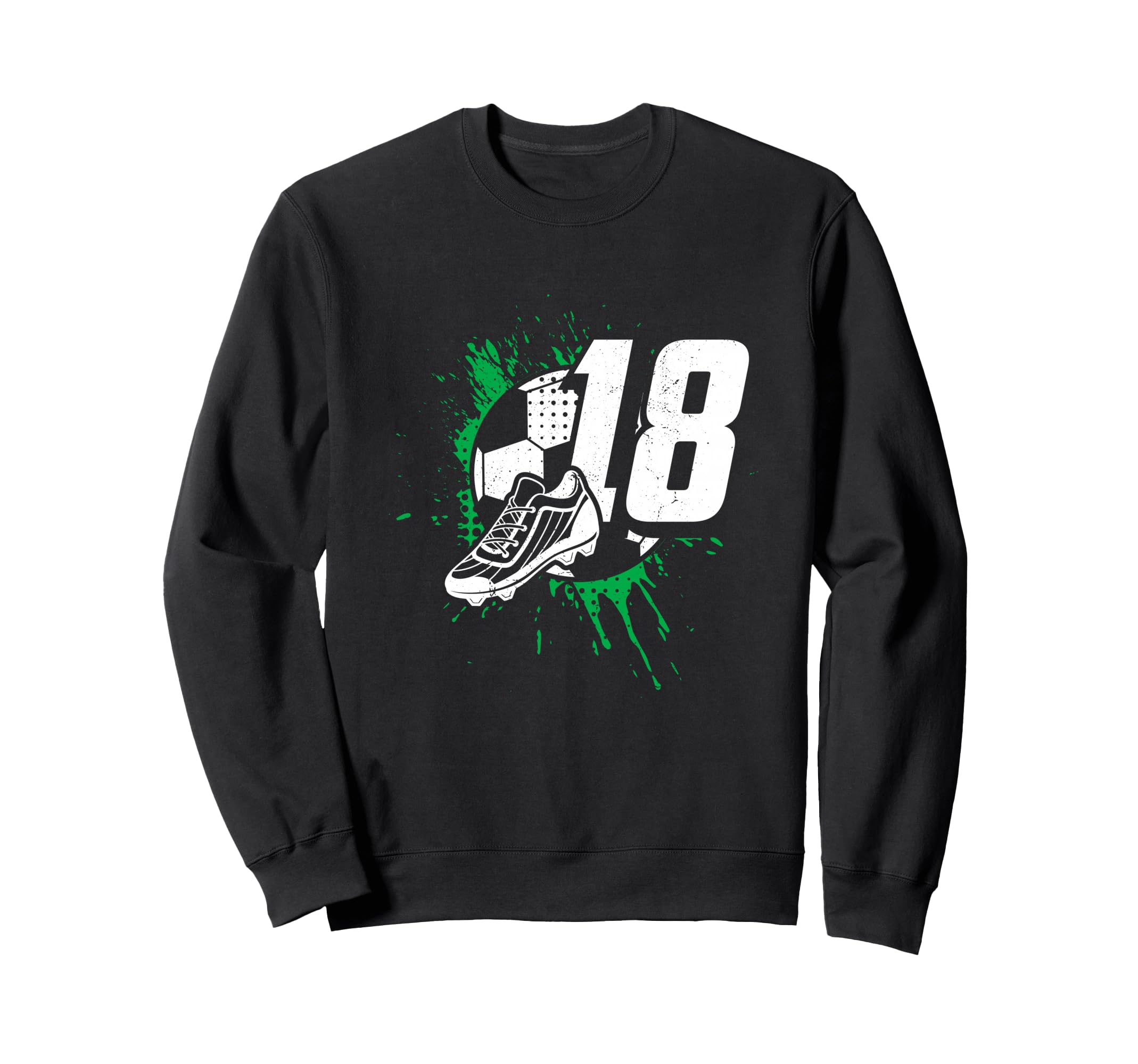 18Th Birthday Soccer Player Sweatshirt - Minimalist Print for Adults