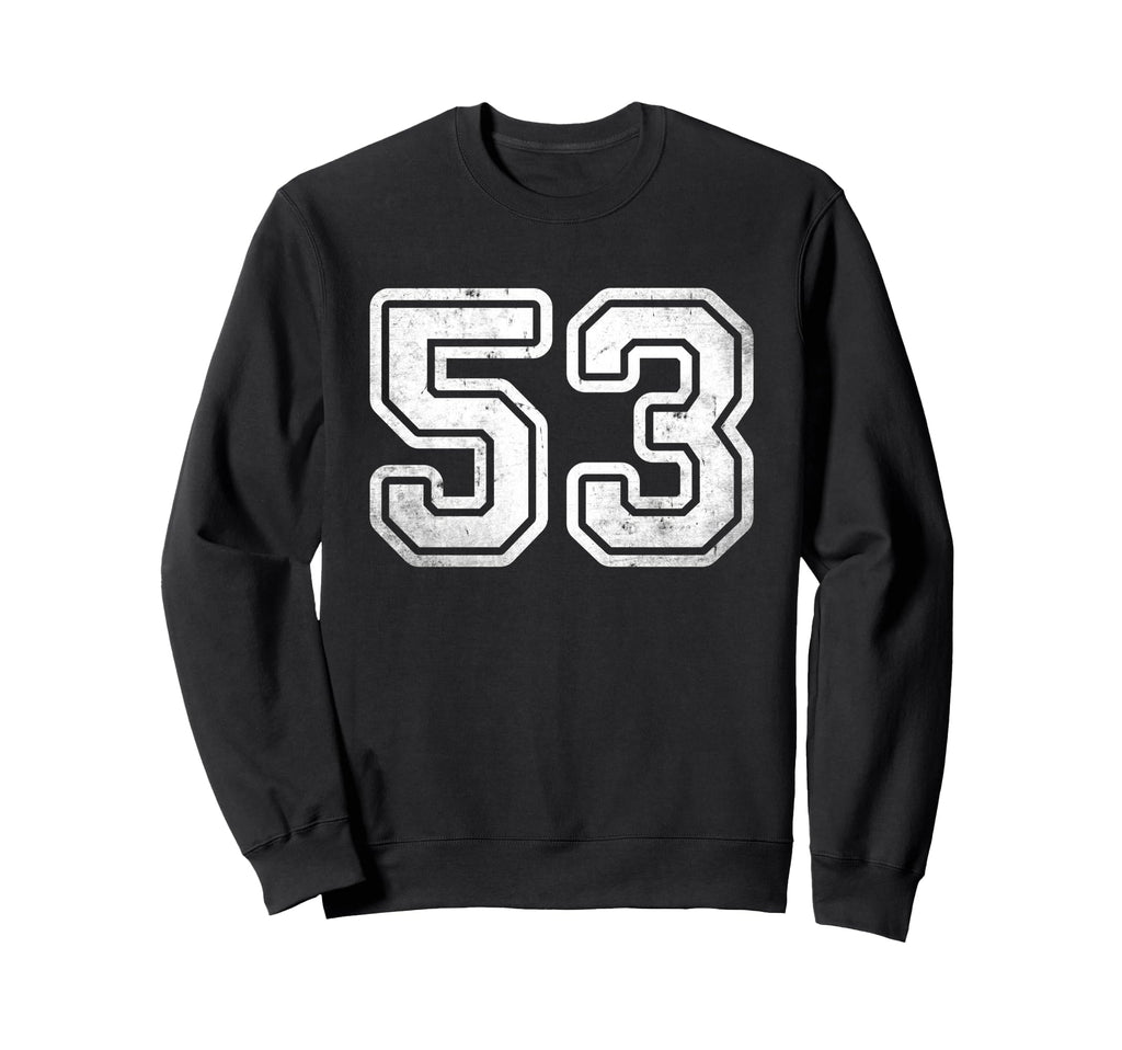 Sports Team Number 53 Sweatshirt - Unique Graphic for Adults