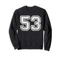 Sports Team Number 53 Sweatshirt - Unique Graphic for Adults