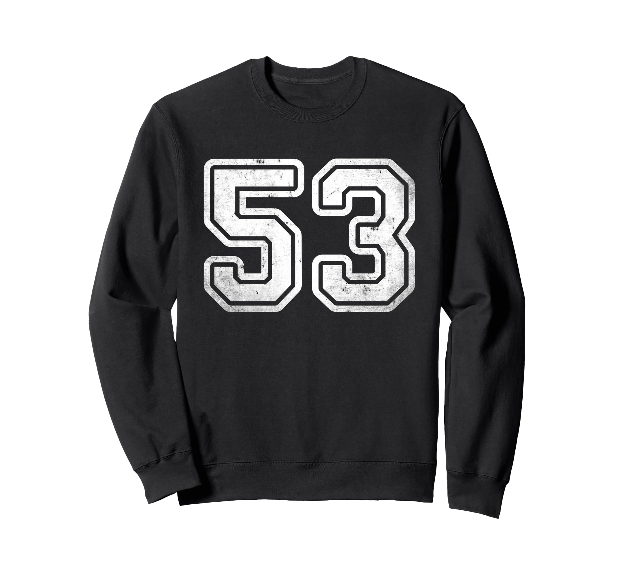 Sports Team Number 53 Sweatshirt - Unique Graphic for Adults