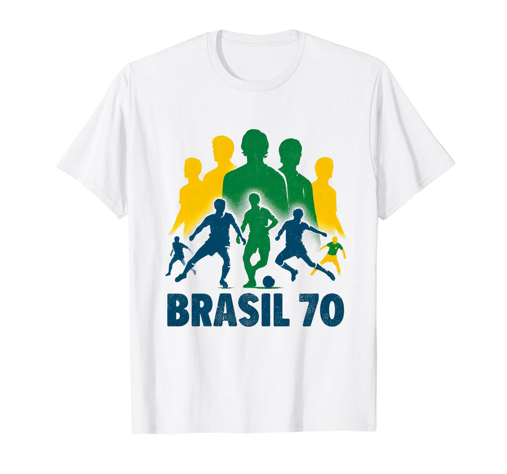 Brasil 1970S Soccer Football T-Shirt - Minimalist Print for Adults