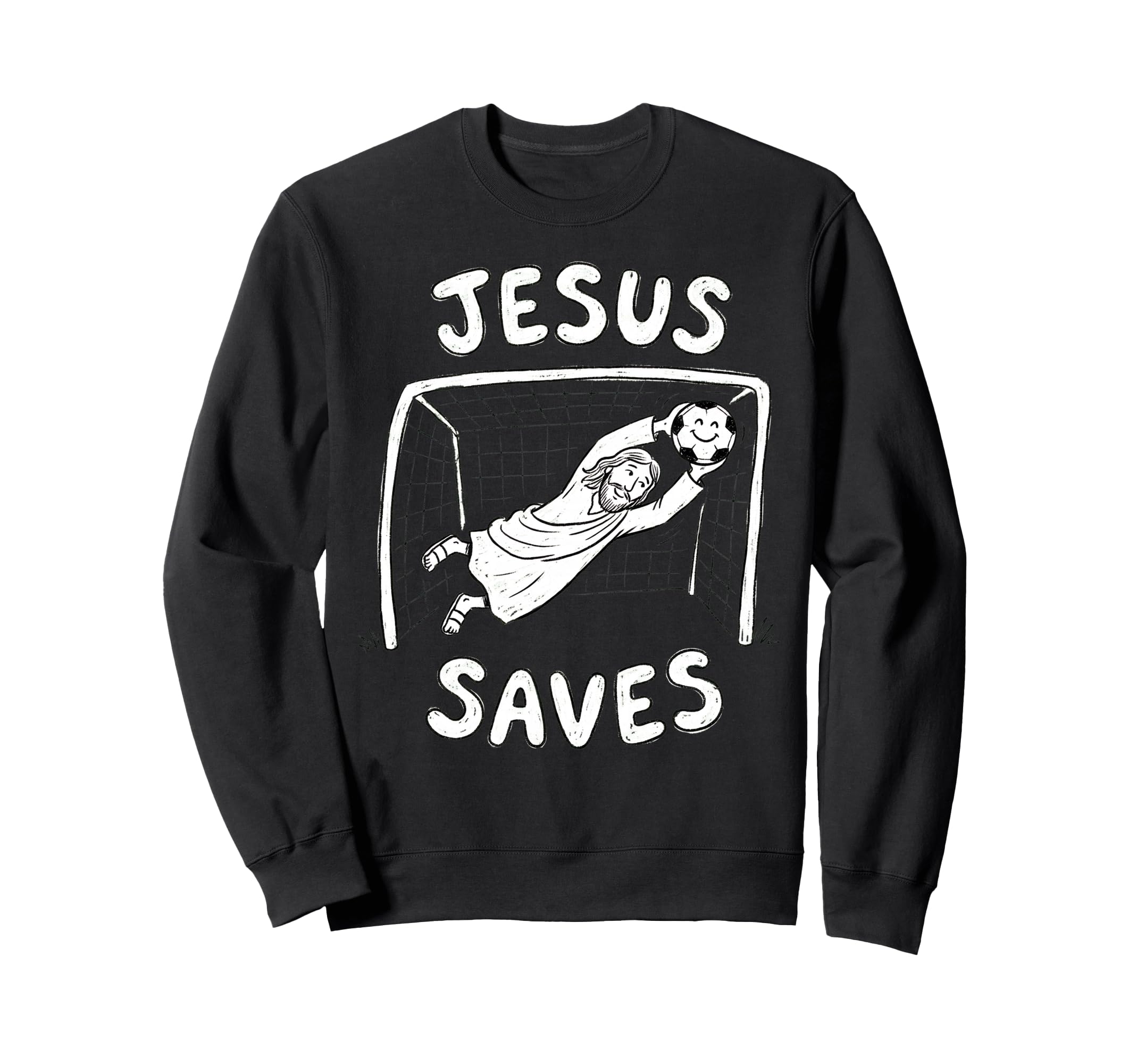 Christian Jesus Saves Soccer Sweatshirt - Novelty Apparel Men Women
