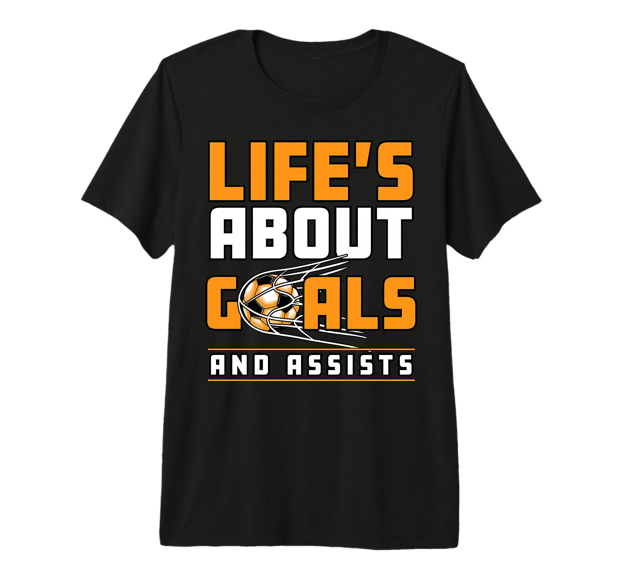 Soccer Player Lifes About Goals T-Shirt - Casual Everyday Wear Men Women