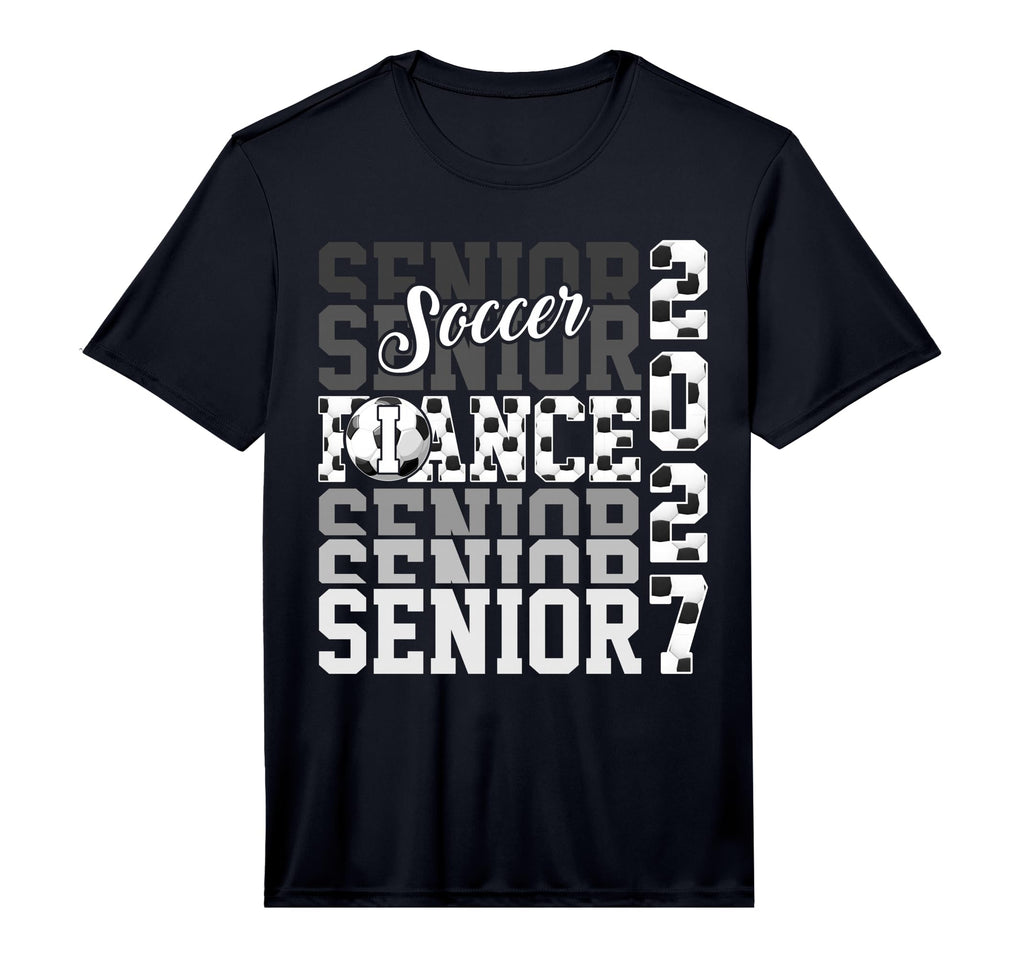 Senior 2027 Soccer Fiance Proud T-Shirt - Custom Art Print for Adults