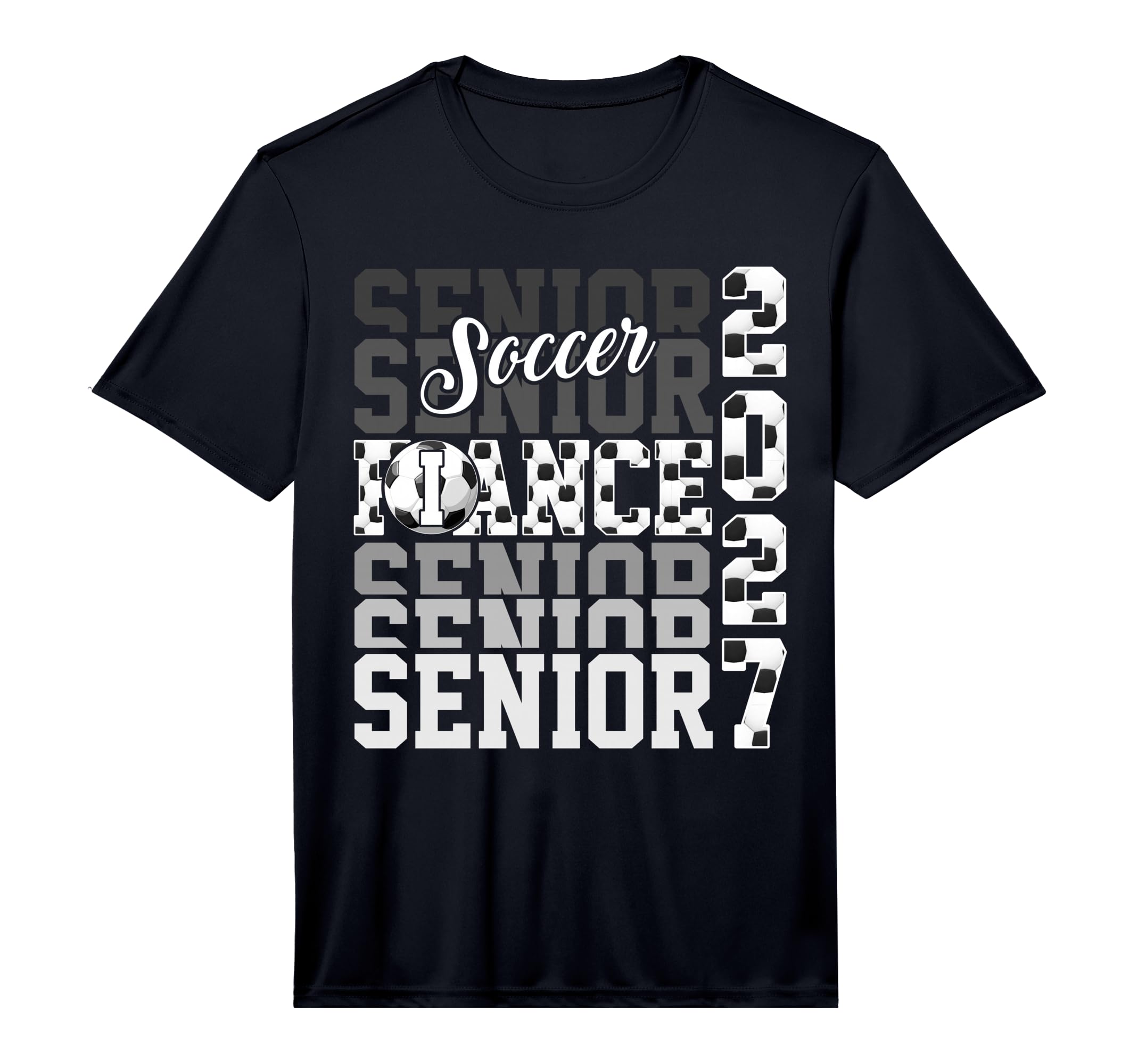 Senior 2027 Soccer Fiance Proud T-Shirt - Custom Art Print for Adults