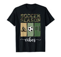 Camo Soccer Season Goal And Cleats T-Shirt - Streetwear Style for Adults
