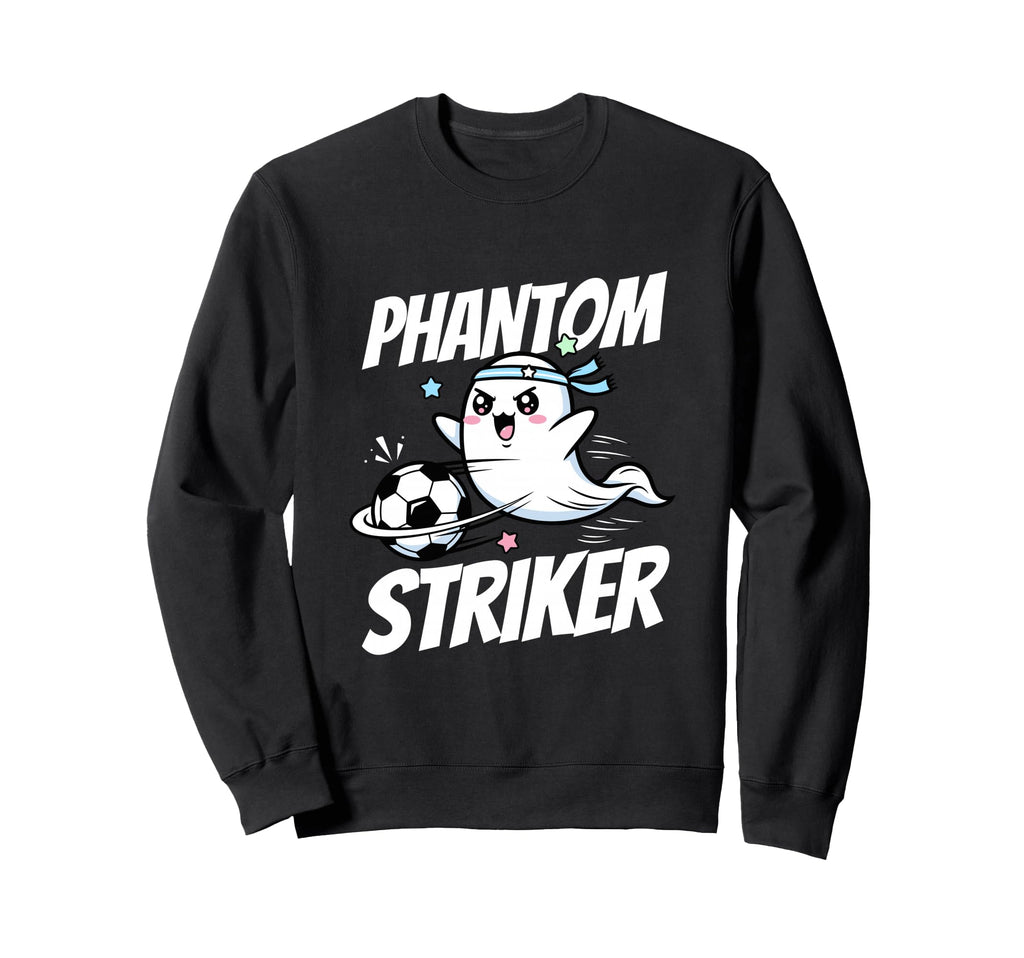 Phantom Striker Funny Ghost Soccer Sweatshirt - Trendy Graphic Unisex