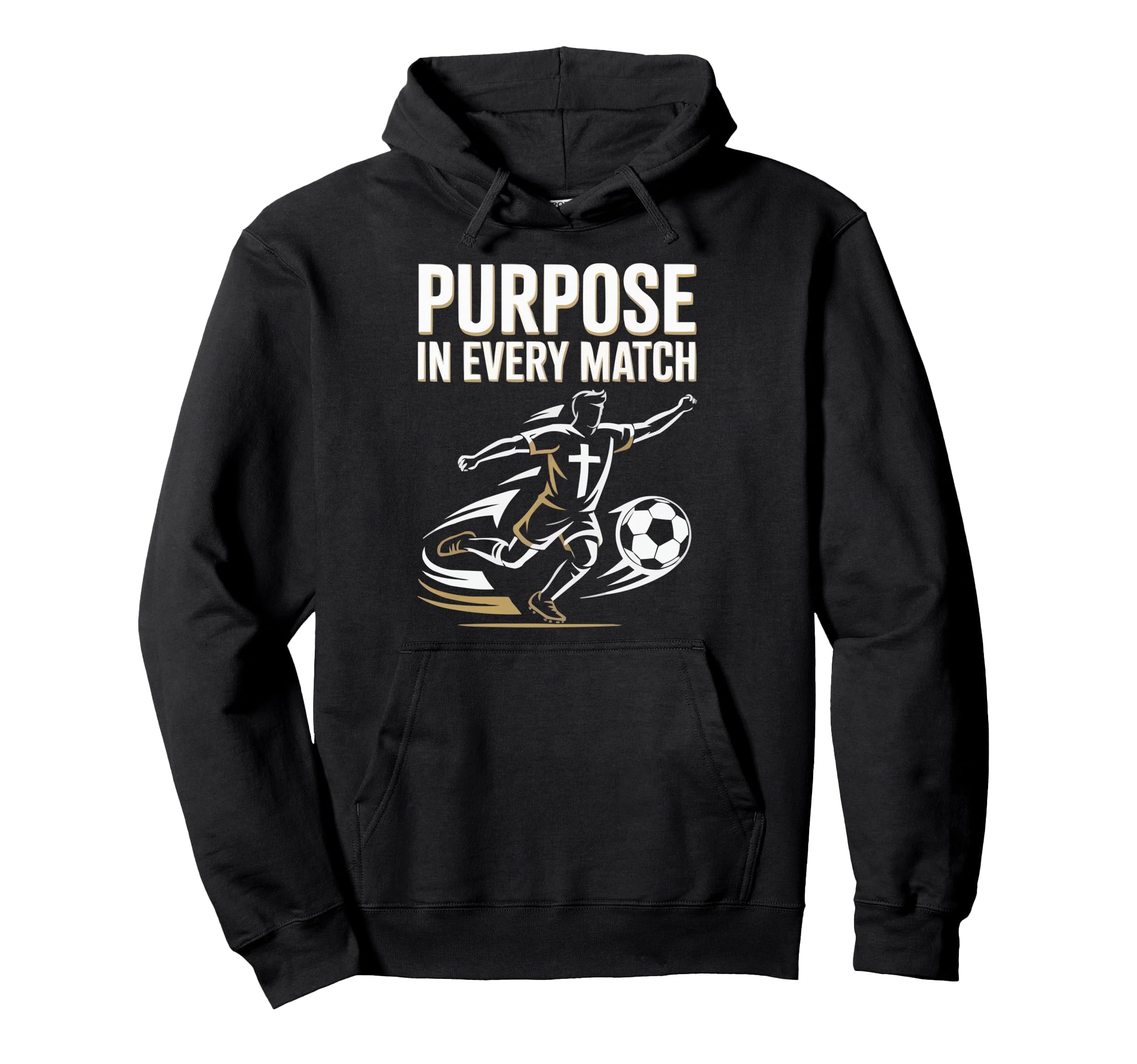Christian Soccer Player Religious Hoodie - Novelty Apparel for Adults