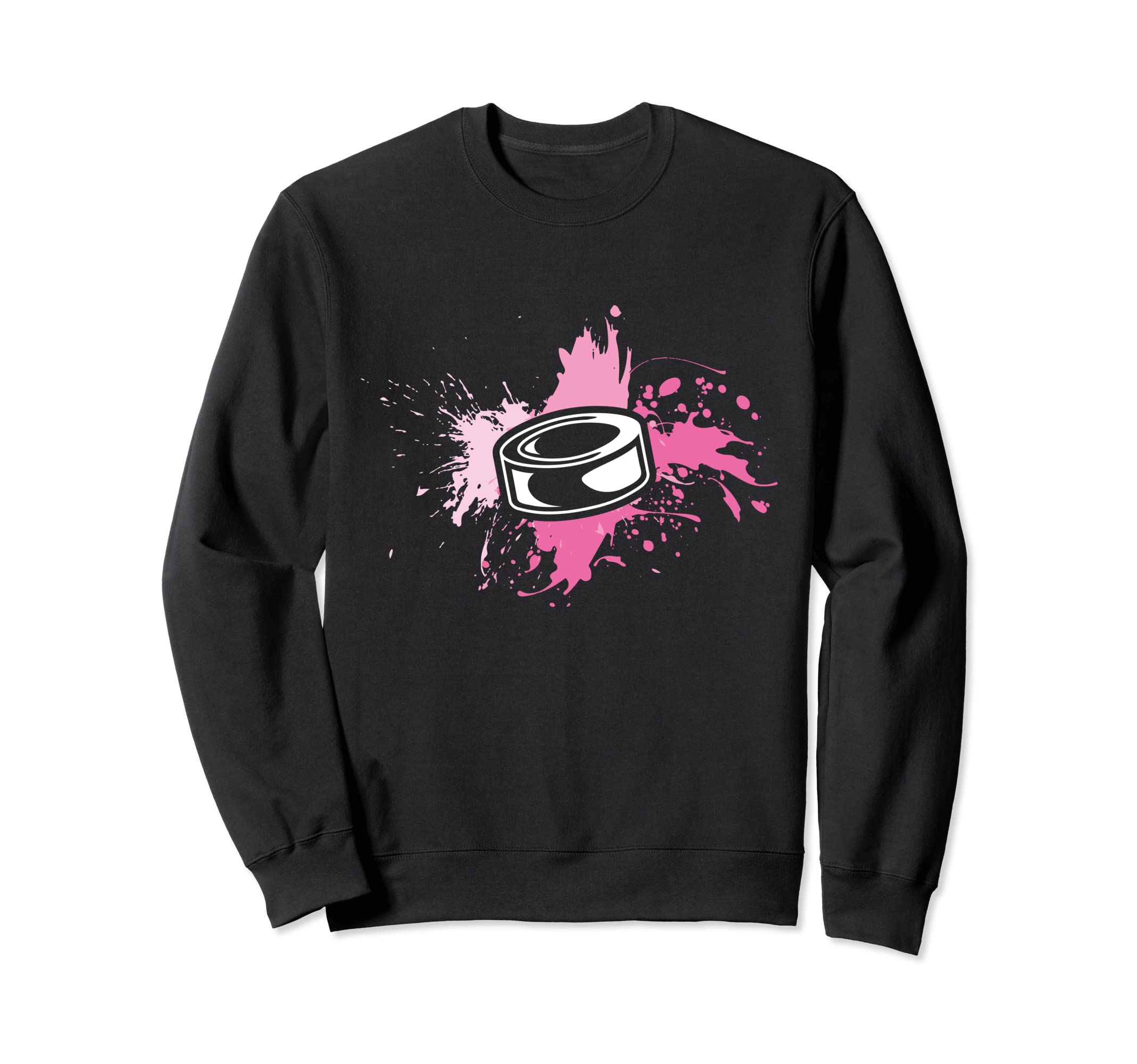 Ice Hockey Puck Winter Sport Sweatshirt - Casual Everyday Wear Unisex