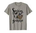 Soccer Grammie Leopard Funny Soccer T-Shirt - Novelty Apparel Unisex