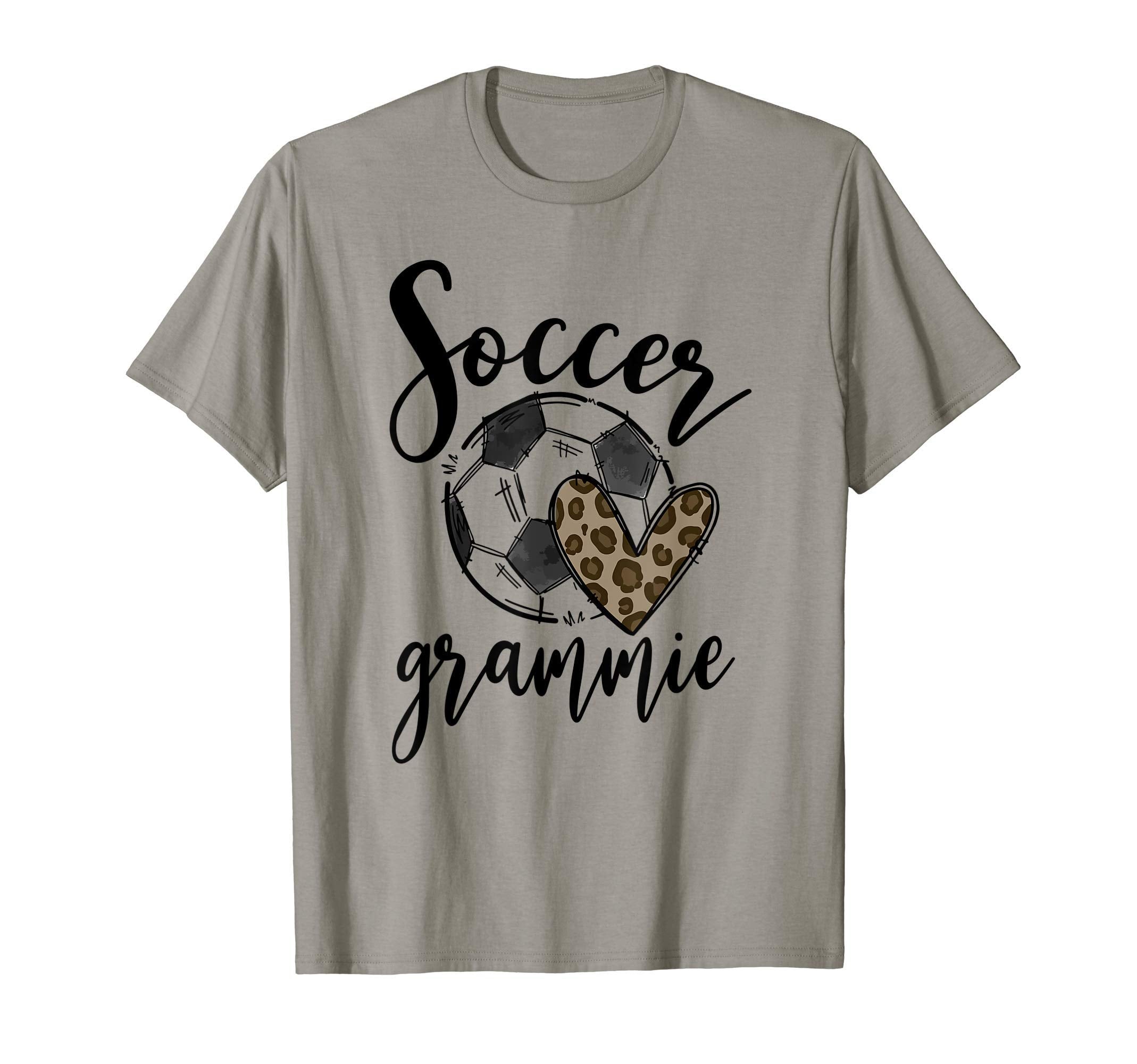 Soccer Grammie Leopard Funny Soccer T-Shirt - Streetwear Style Unisex