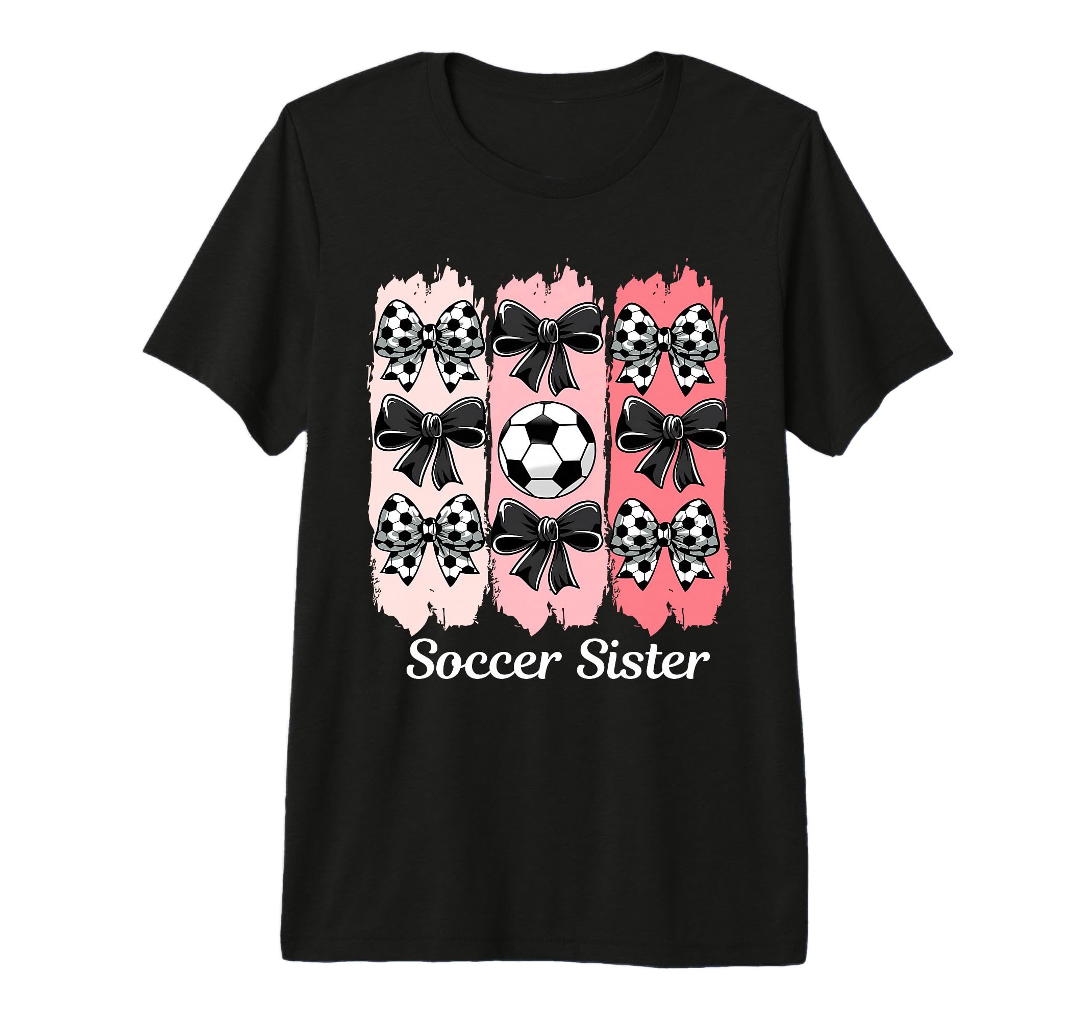 Soccer Sister Coquette Bow Soccer Sister T-Shirt - Graphic Print Unisex