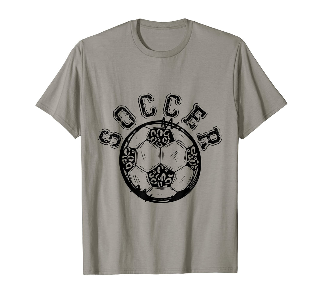 Soccer Leopard Cheetah Trendy T-Shirt - Novelty Apparel Unisex
