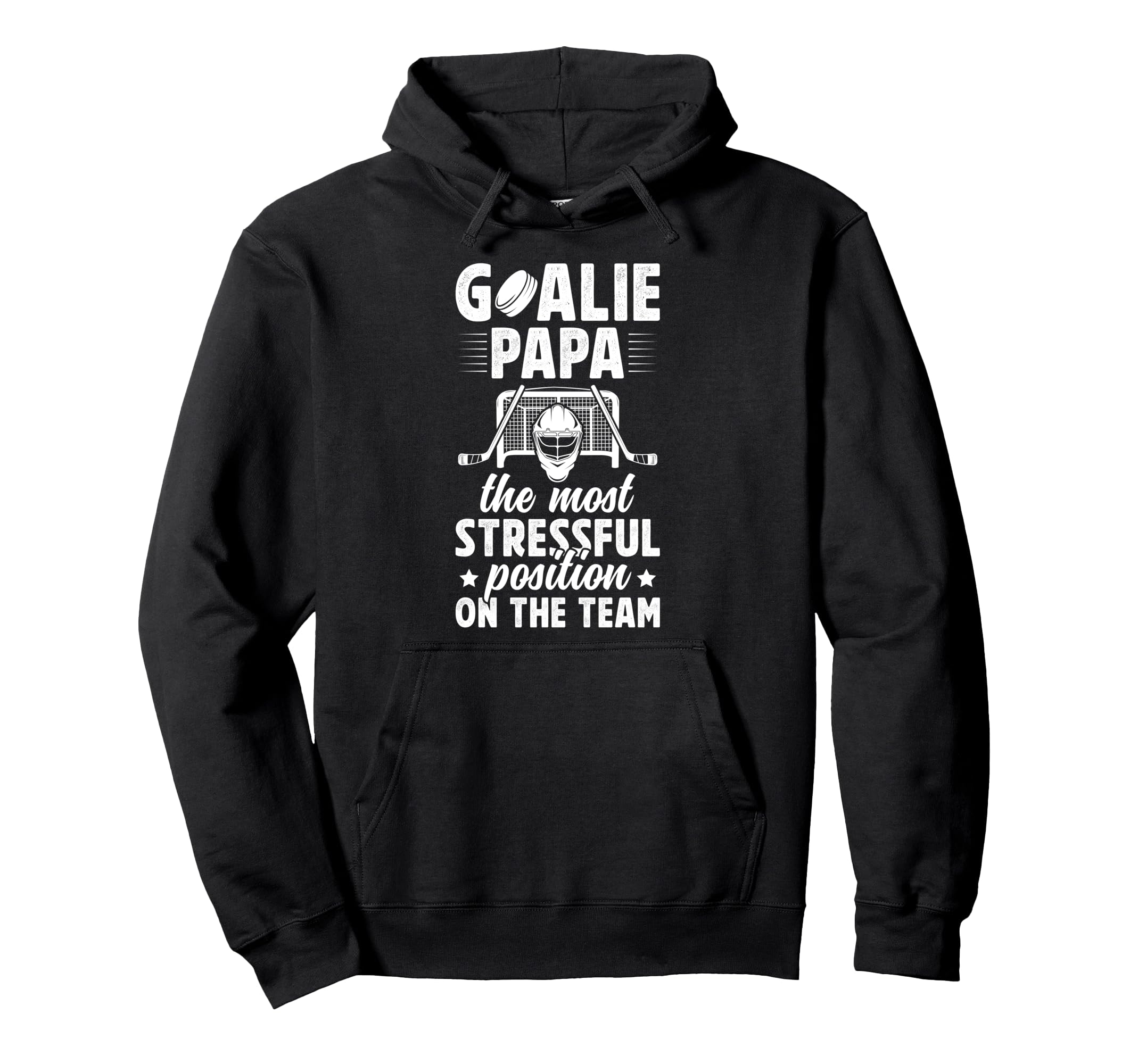 Funny Hockey Goalie Papa Ice Hoodie - Casual Everyday Wear for Adults