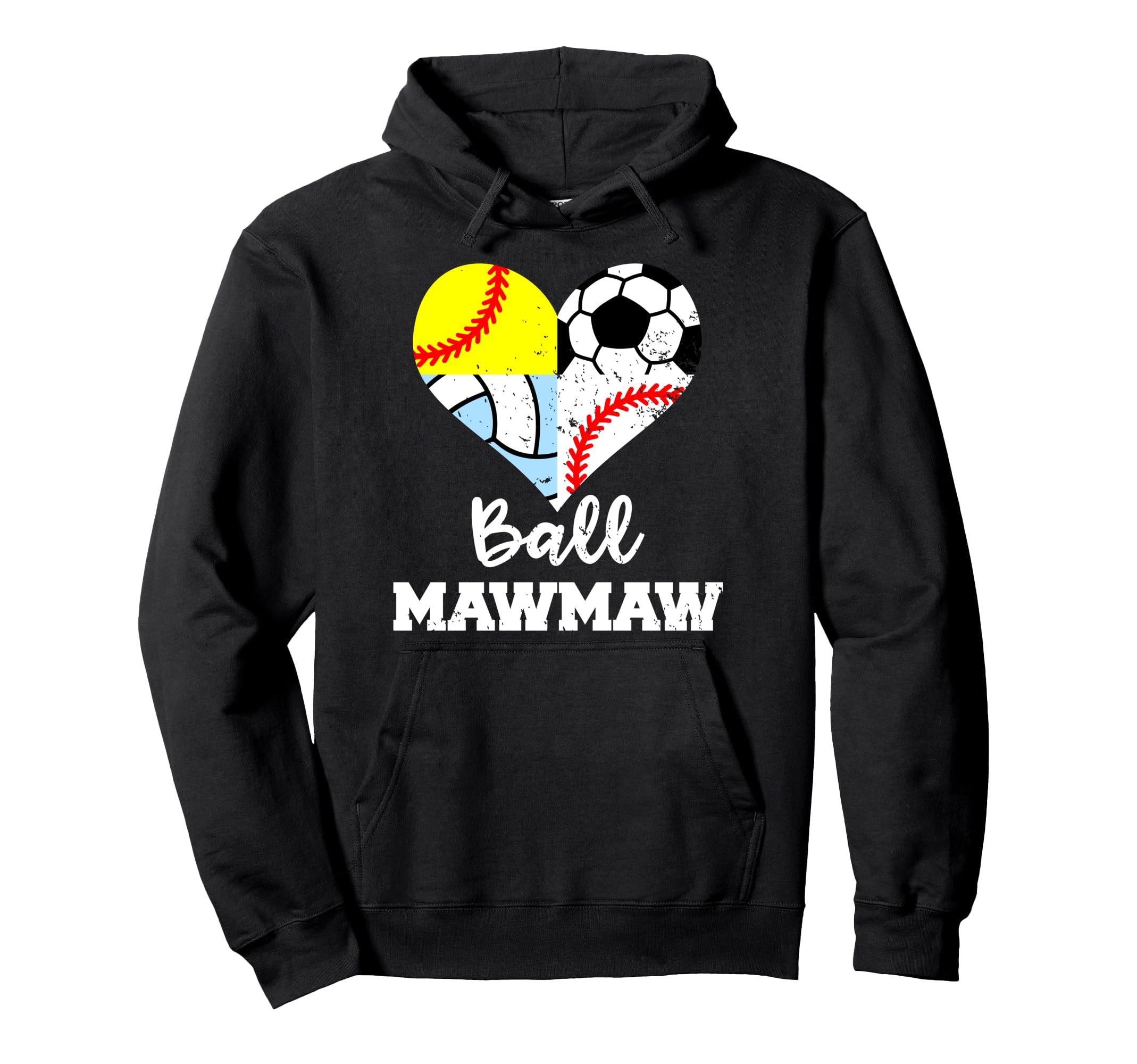 Ball Mawmaw Soccer Baseball Softball Hoodie - Minimalist Print Men Women