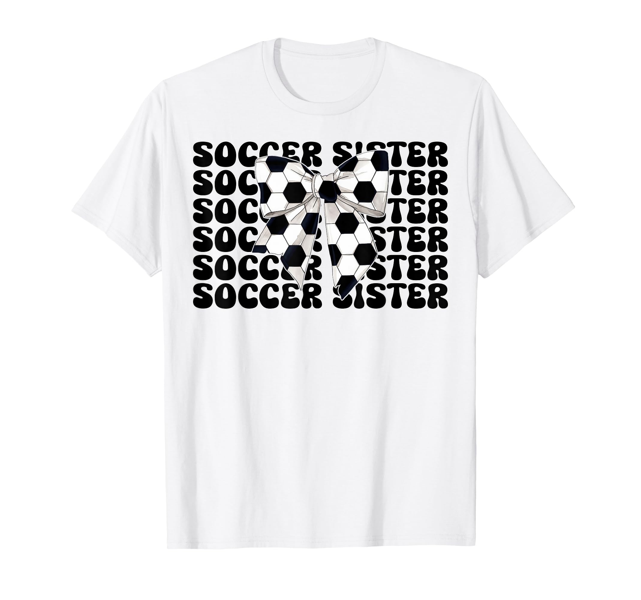 Soccer Sister Soccer Sis Coquette T-Shirt - Casual Everyday Wear Men Women
