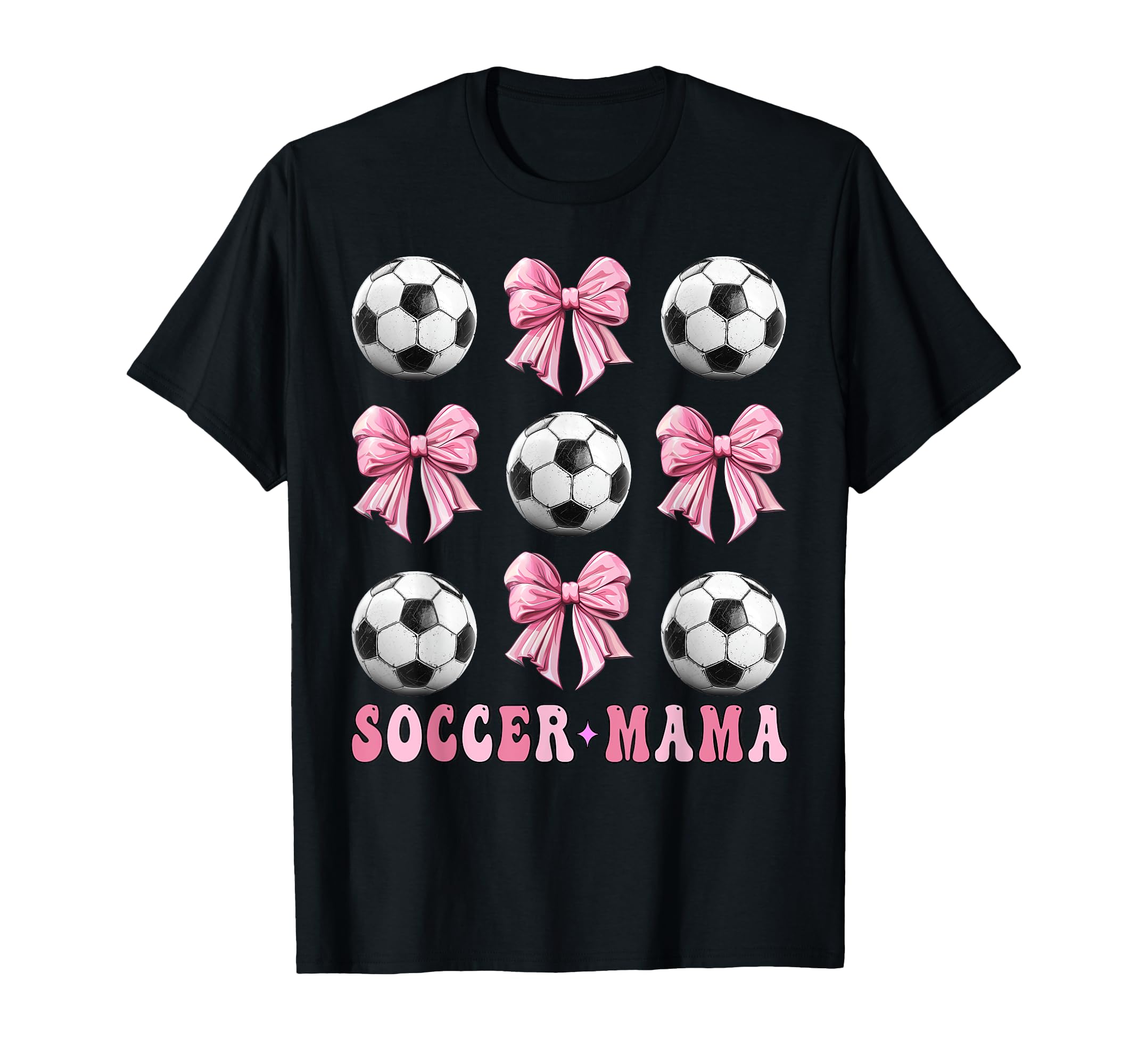Soccer Mama Coquette Bow Soccer T-Shirt - Casual Everyday Wear for Adults