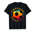 Awesome Since 2017 Soccer Birthday Party T-Shirt - Streetwear Style Unisex