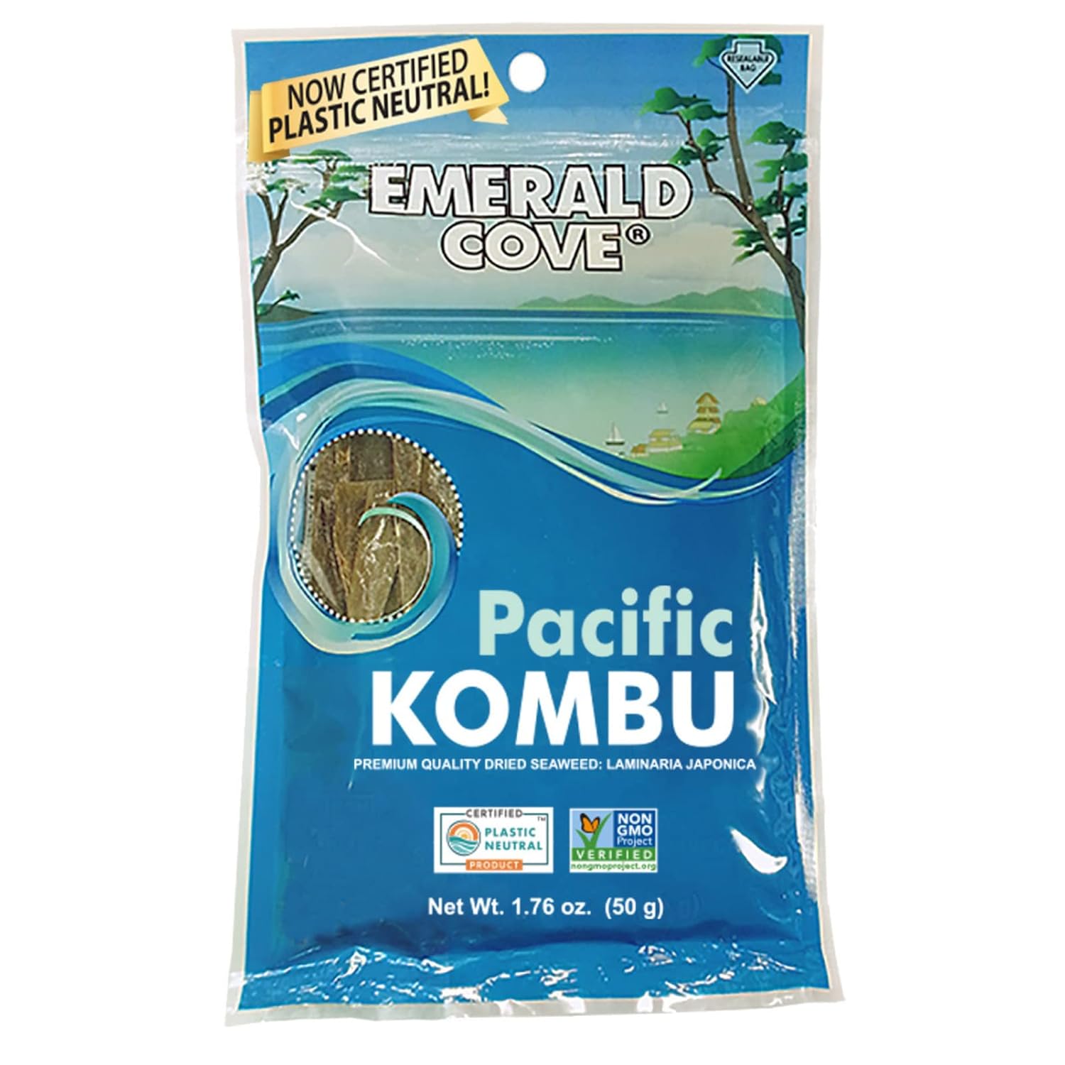 Emerald Cove Premium Pacific Kombu, Silver Grade, 1.76 oz., Pack of 6