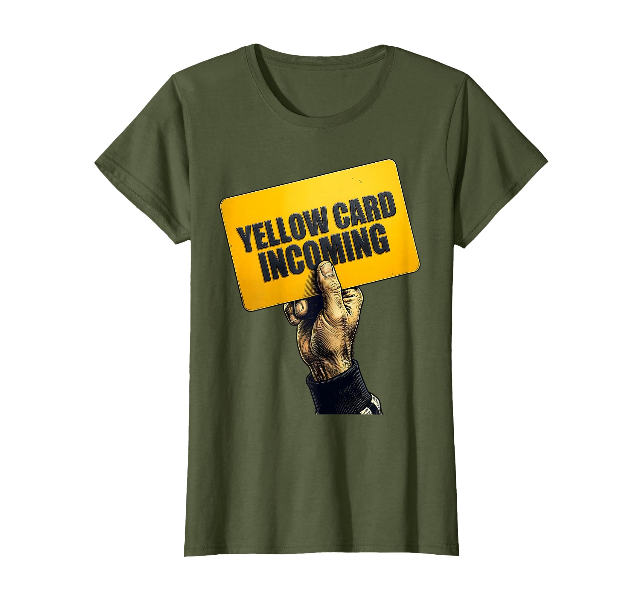 Yellow Card Incoming Funny Soccer T-Shirt - Custom Art Print Men Women