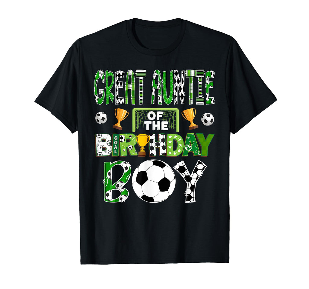 Great Auntie Birthday Soccer Player T-Shirt - Fun Novelty Design Men Women