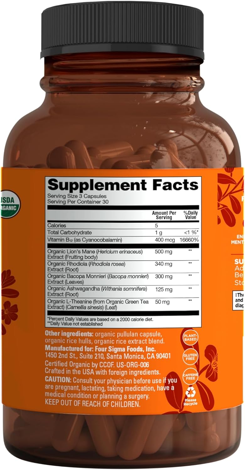Four Sigmatic Focus Blend with Lion's Mane Mushroom - 90 Count