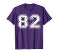 Number 82 Distressed Eighty Two T-Shirt - Streetwear Style Men Women