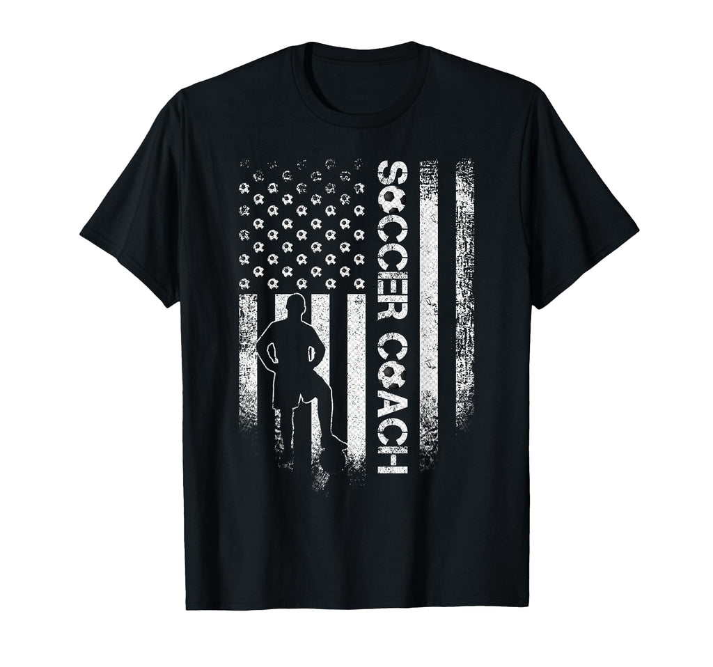 Usa Flag Soccer Coach Football Player T-Shirt - Custom Art Print Unisex
