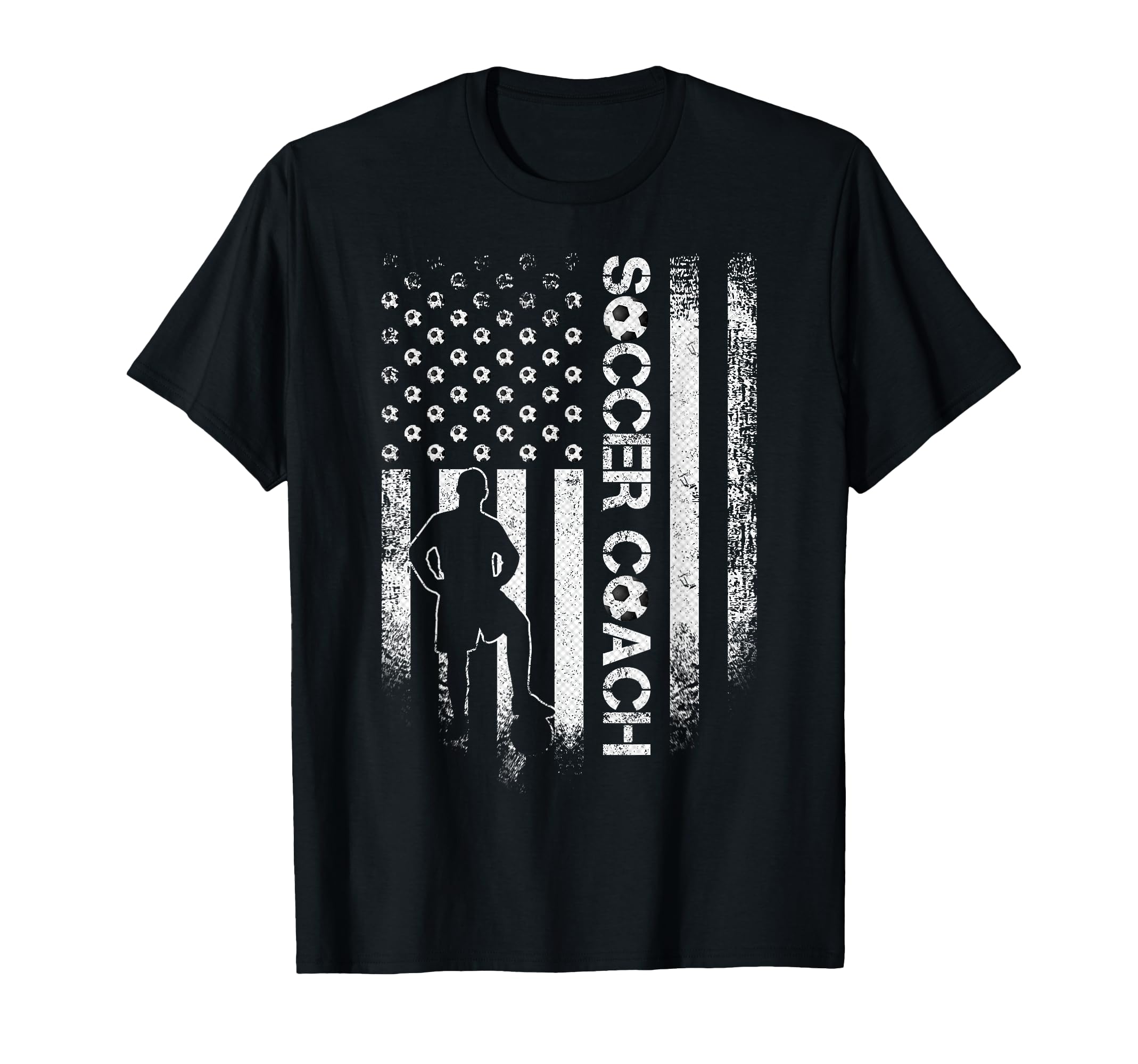 Usa Flag Soccer Coach Football Player T-Shirt - Custom Art Print Unisex