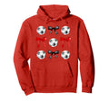 Soccer Balls Bows Womens Soccer Player Hoodie - Graphic Print for Adults