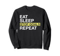 Soccer Goalkeeper Eat Sleep Stop Sweatshirt - Minimalist Print for Adults