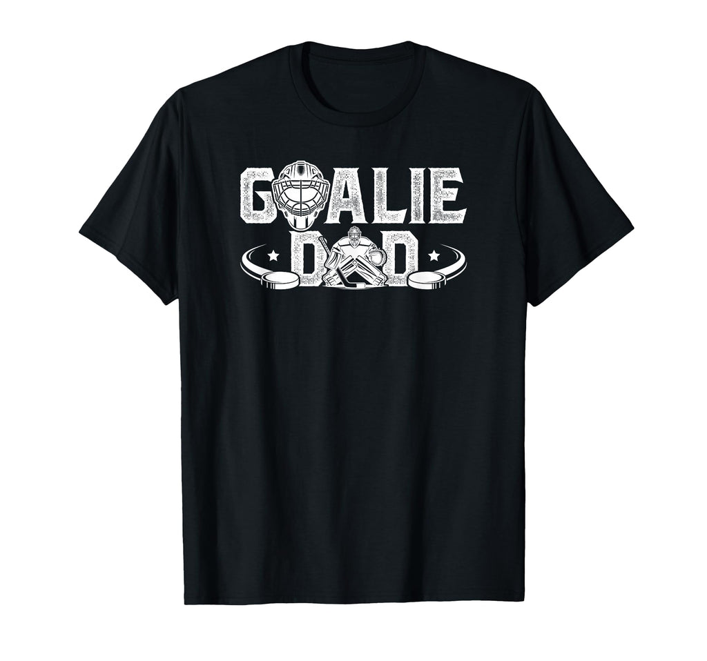 Ice Hockey Goalie Dad Hockey T-Shirt - Fun Novelty Design for Adults