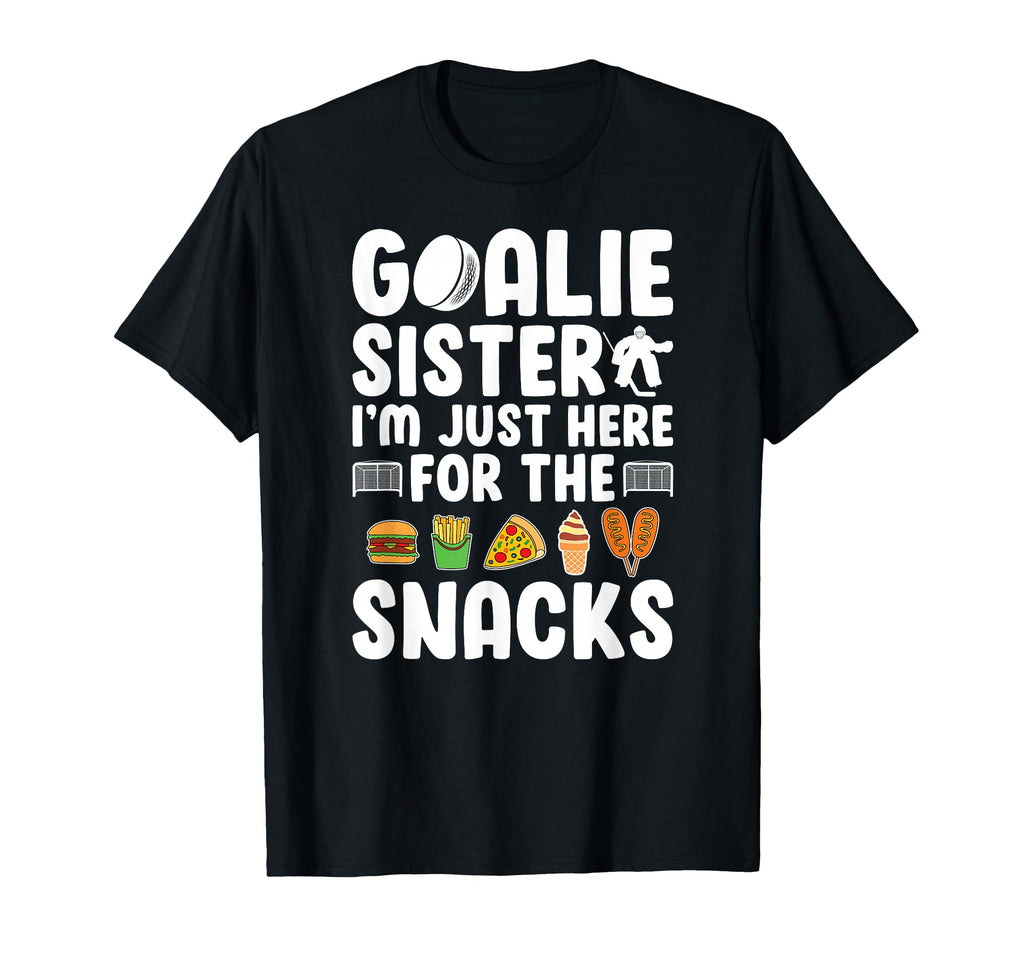 Funny Hockey Goalie Sister Ice Hockey T-Shirt - Trendy Graphic for Adults