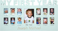 Let's Make Memories Personalized Baby's First 12 Months Photo Frame- New Parents- Newborn- Nursery - Blue